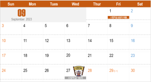 2023년 9월 일정 이미지