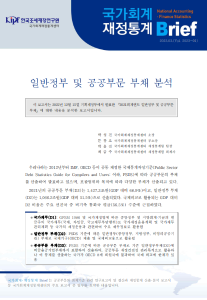 국가채무, 일반정부 부채, 공공부문 부채, PSDS,